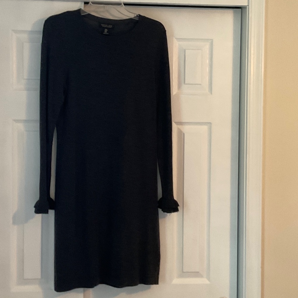 Rachel Zoe Gray Wool Long Sleeve Dress